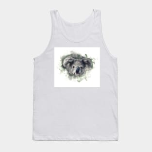 Watercolor illusration of Koala, Portrait Tank Top